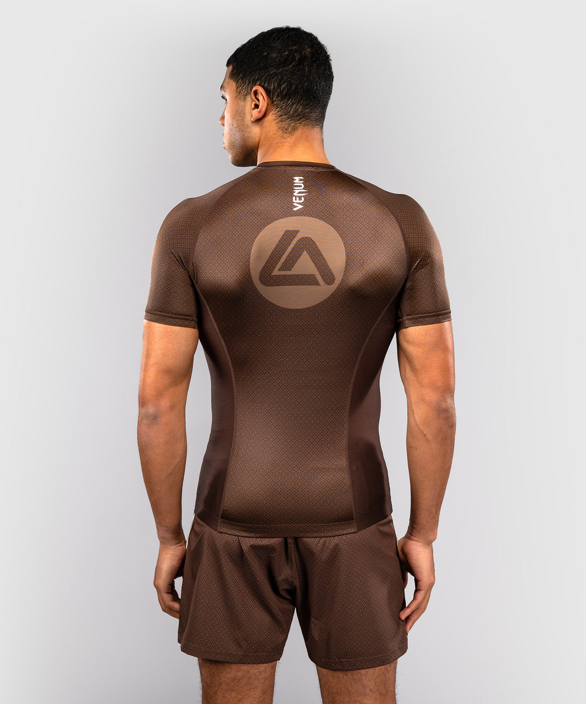 Rashguard à Manches Courtes Venum x Roger Gracie Academy - Marron Foncé