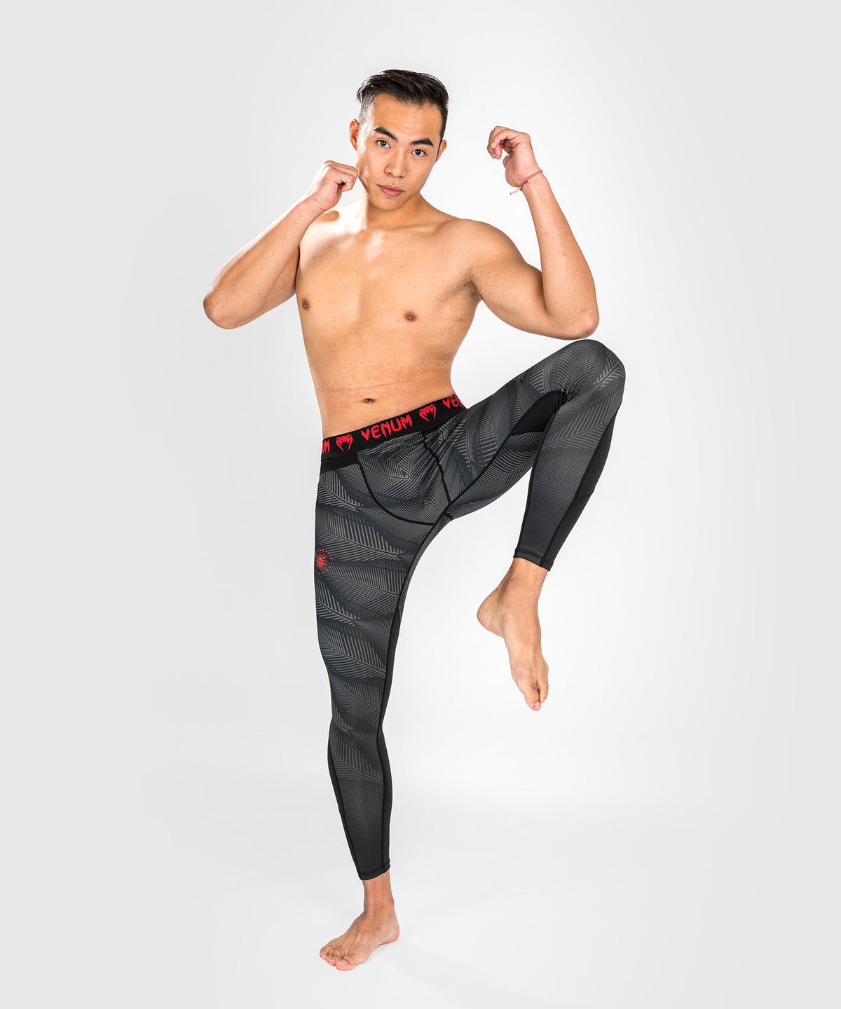 Pantaloni a compressione Venum Phantom - Nero/Rosso