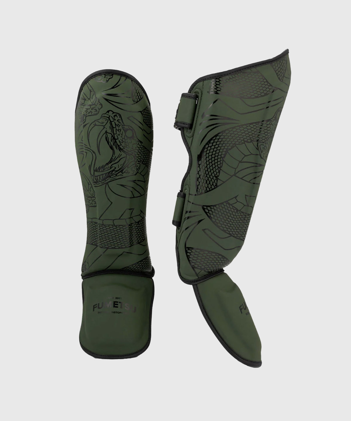 Fumetsu Anaconda Shin Guards - Khaki/Black