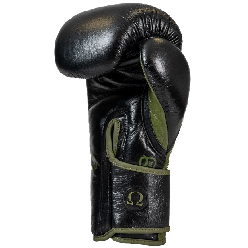 Metal Boxe Metal Omega Leder Boxhandschuhe - Schwarz/Khaki