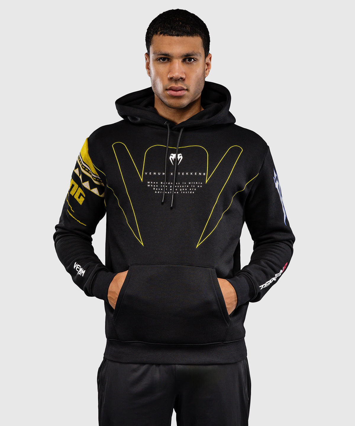 Venum x TEKKEN 8 Felpa con Cappuccio - King - Nero/Giallo
