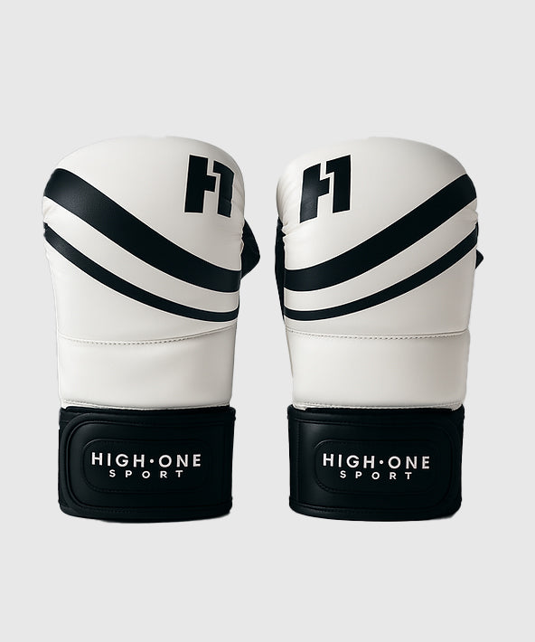 Gants de sparring MMA High One - Blanc/Noir