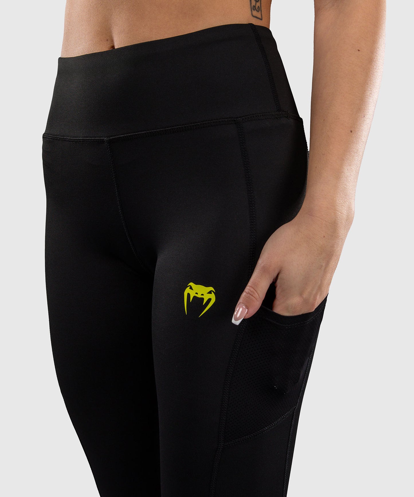 Venum Lazer Leggings da Donna - Nero/Giallo