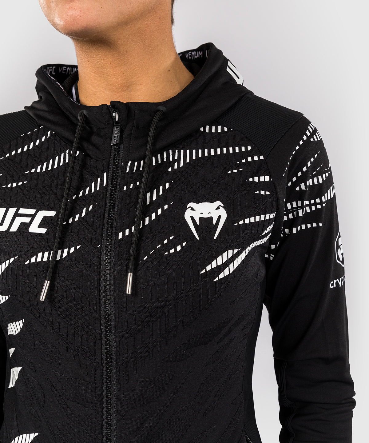 Sweatshirt à Capuche pour Femmes UFC Fusion by Venum Authentic Fight Night - Noir