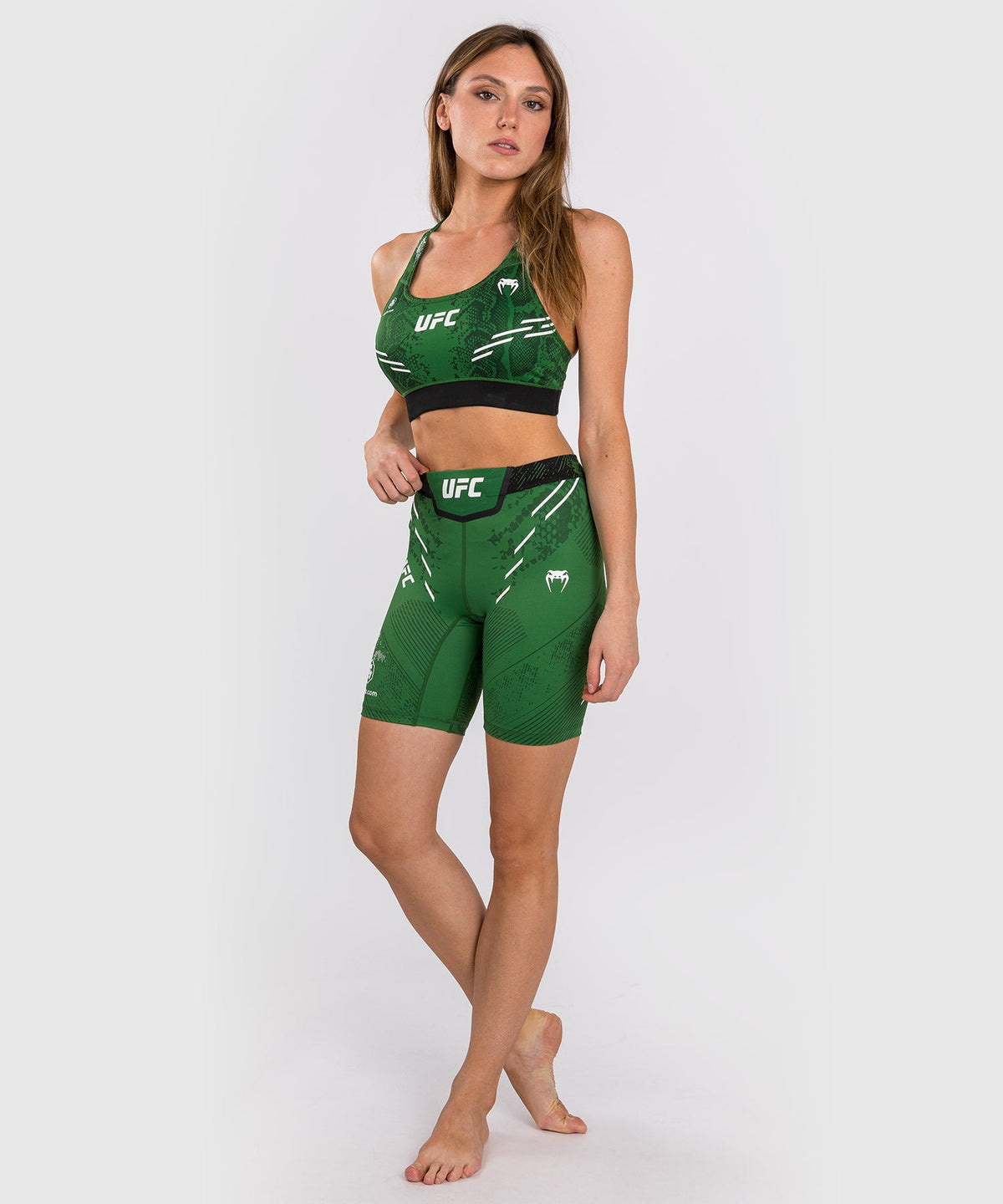 Short de compression Long Fit pour Femmes UFC Adrenaline by Venum Authentic Fight Night - Vert