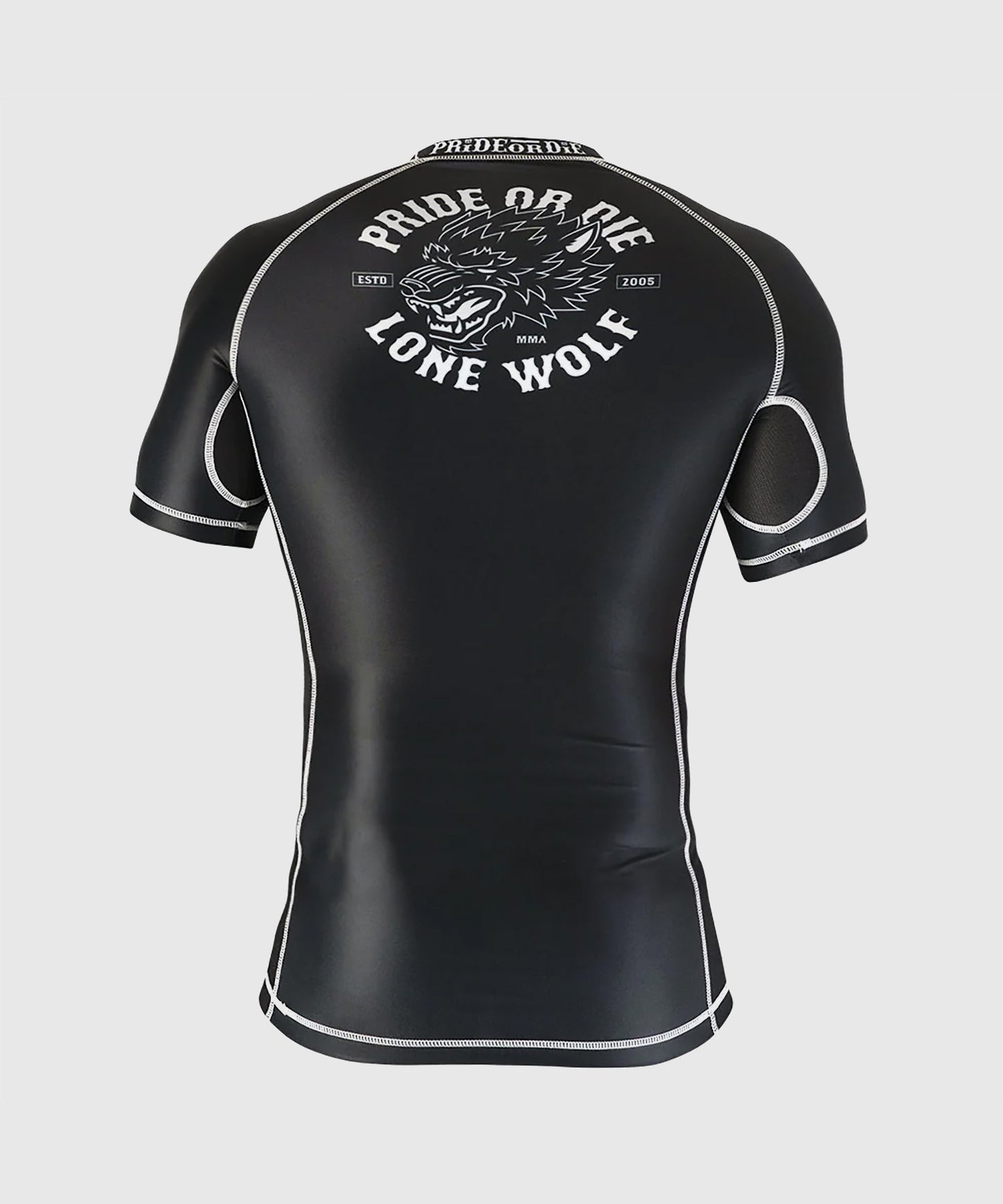 Pride Or Die Lone Wolf Rashguard - Black