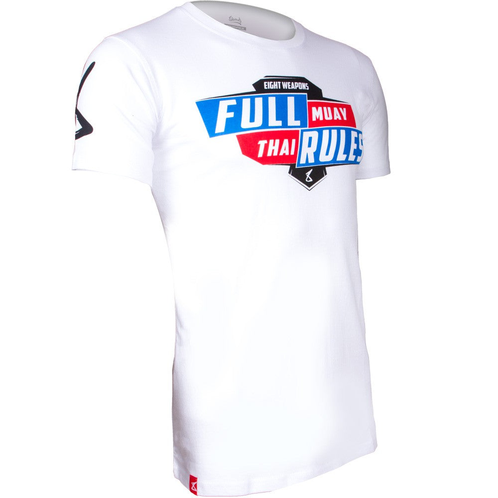 8 Weapons Full Muay Thai Rules Camiseta - Blanco