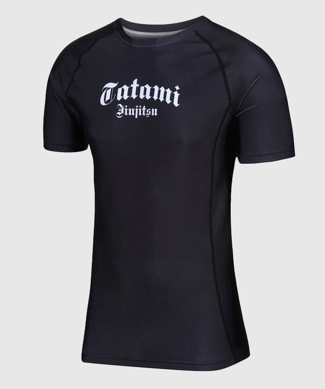 Tatami Fightwear Gothic T-Shirt da Compressione Maniche Corte – Nero