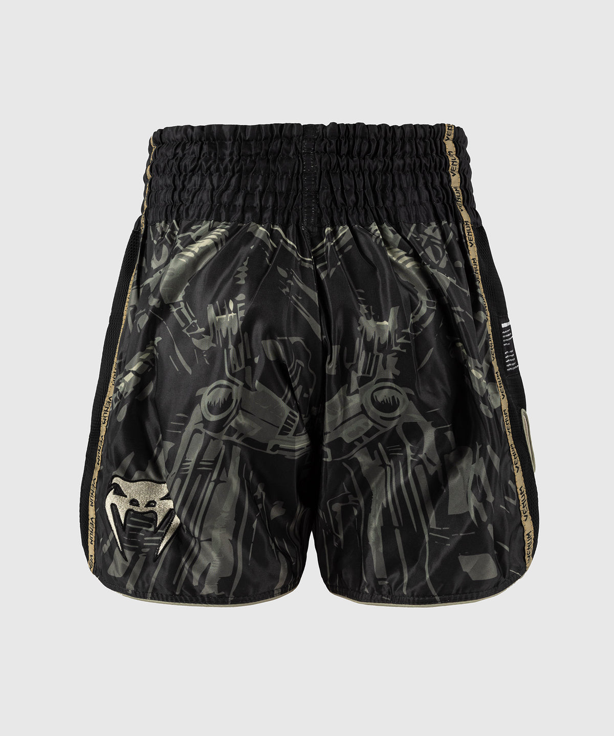 Venum Invader Pantalones Cortos de Muay Thai - Negro/Sand