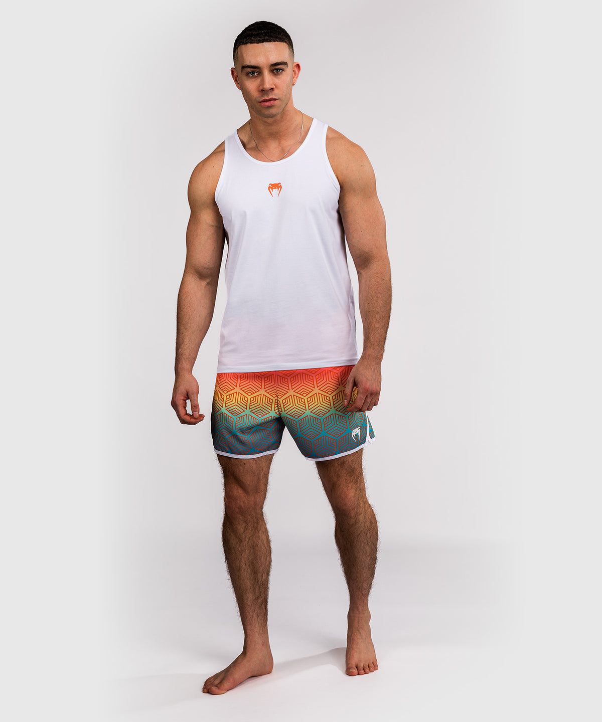 Venum Echo Tank Top - Blanco/Naranja Atardecer