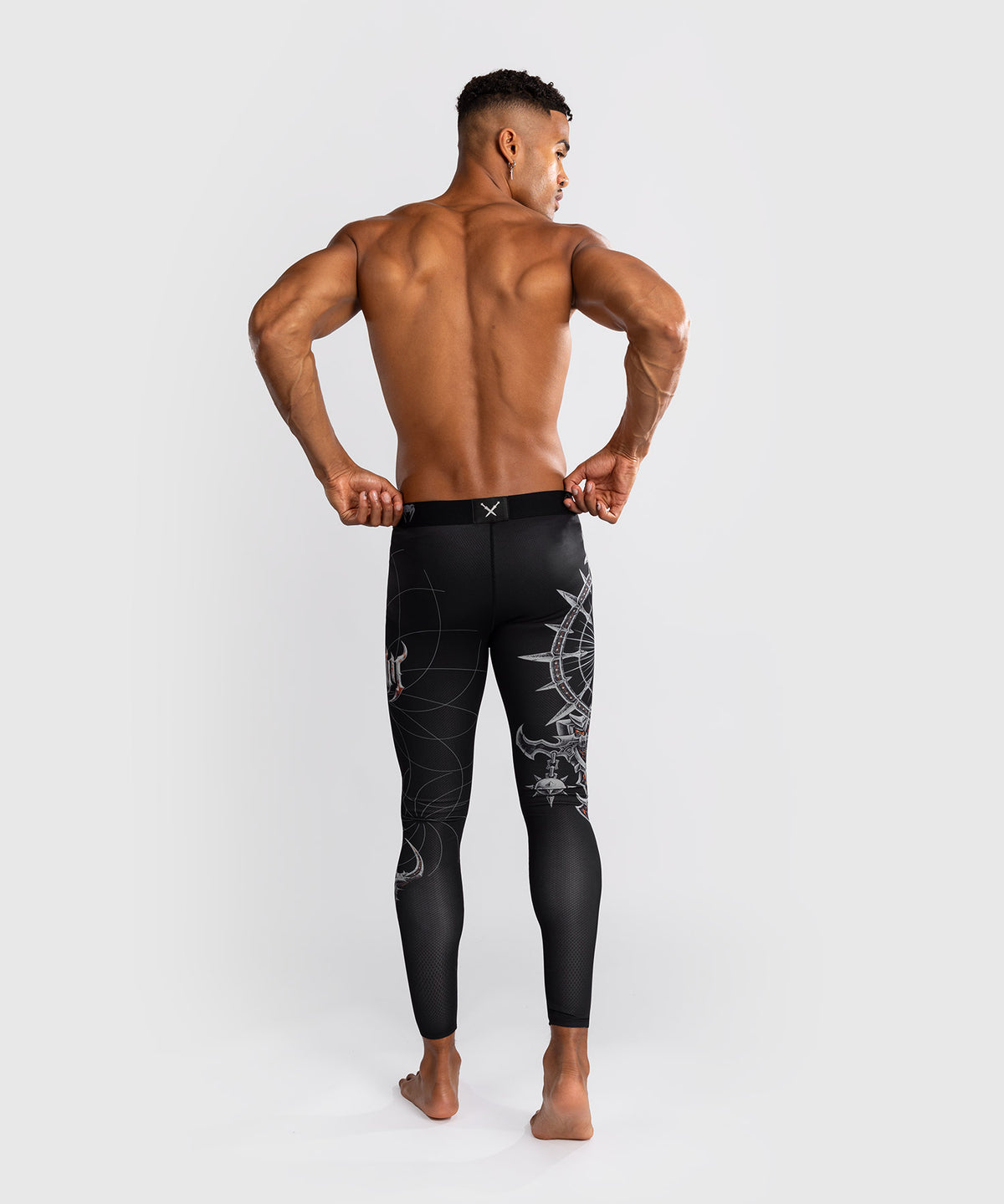 Venum Gladiator 5.0 Mallas Para Hombres - Negro/Plata