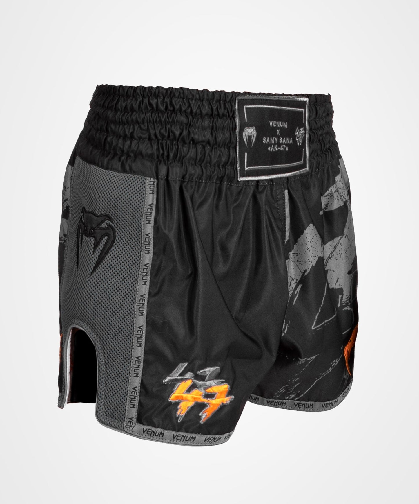 Short de Muay Thai Venum S47 - Noir/Orange