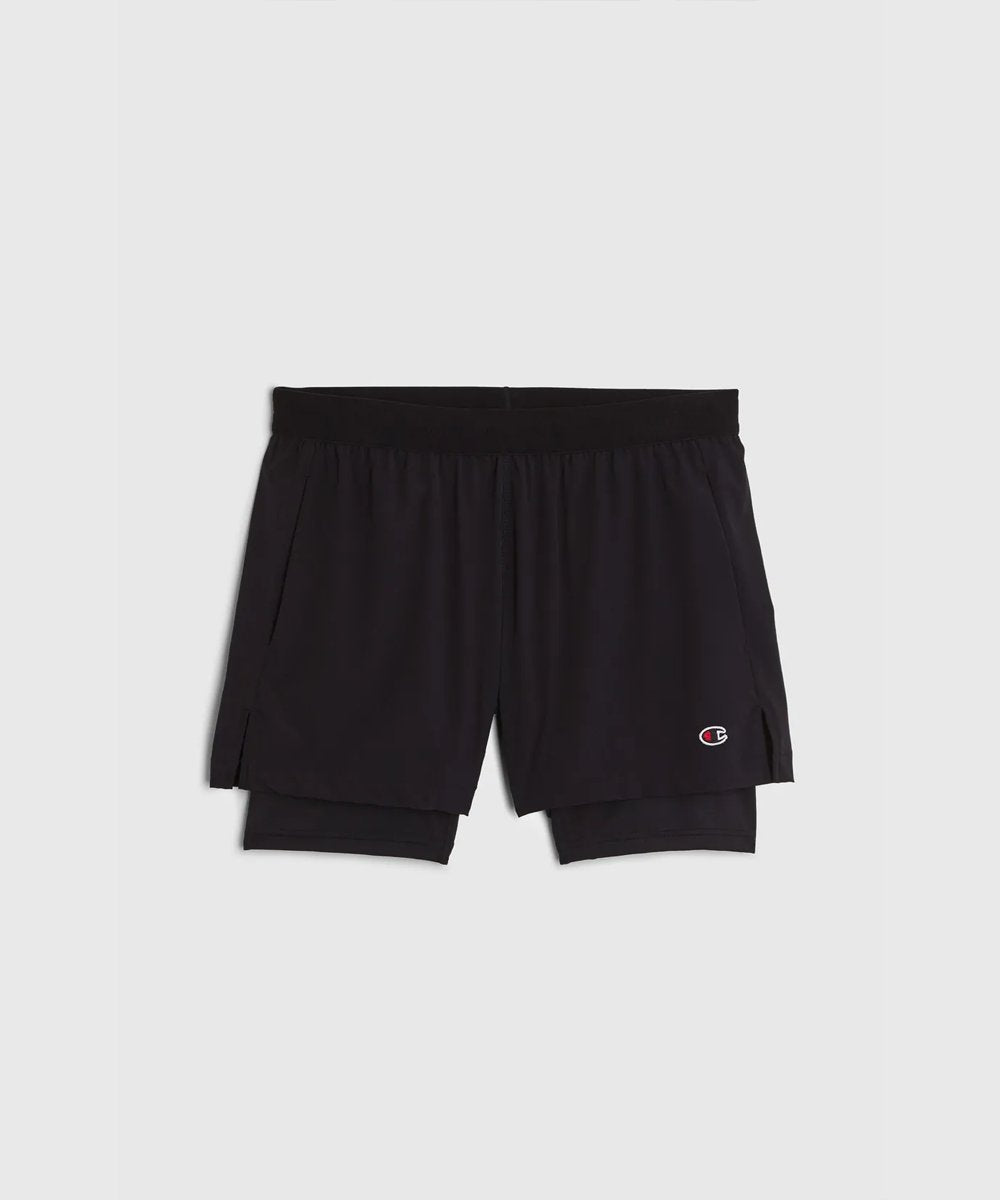 Champion 2 En 1 Shorts de Deporte – Negro