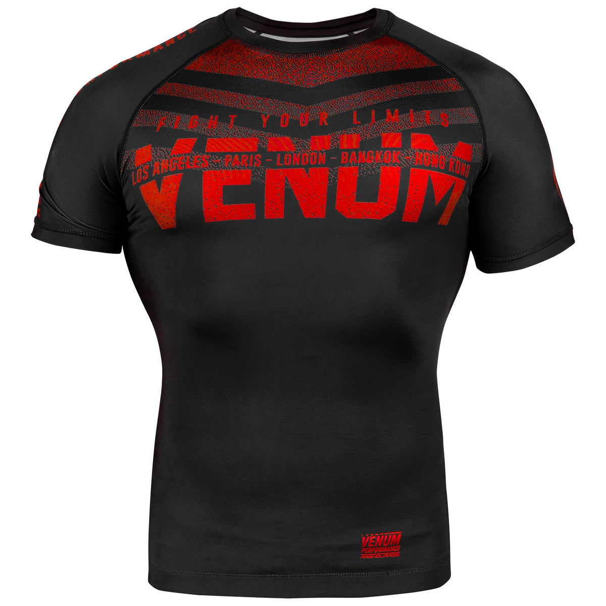 Rashguard Signature Maniche corte - Nero/Rosso