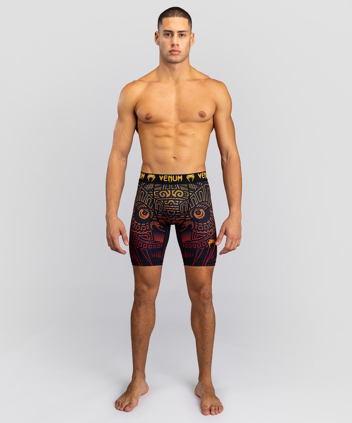 Short de Compression Venum Quetzal Fury - Noir/Rouge Fury/Mandarine