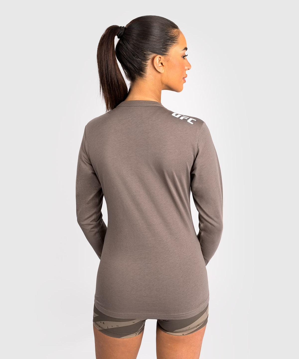 Women's Long Sleeve Cotton T-Shirt UFC Adrenaline by Venum Fight Week - Bronze