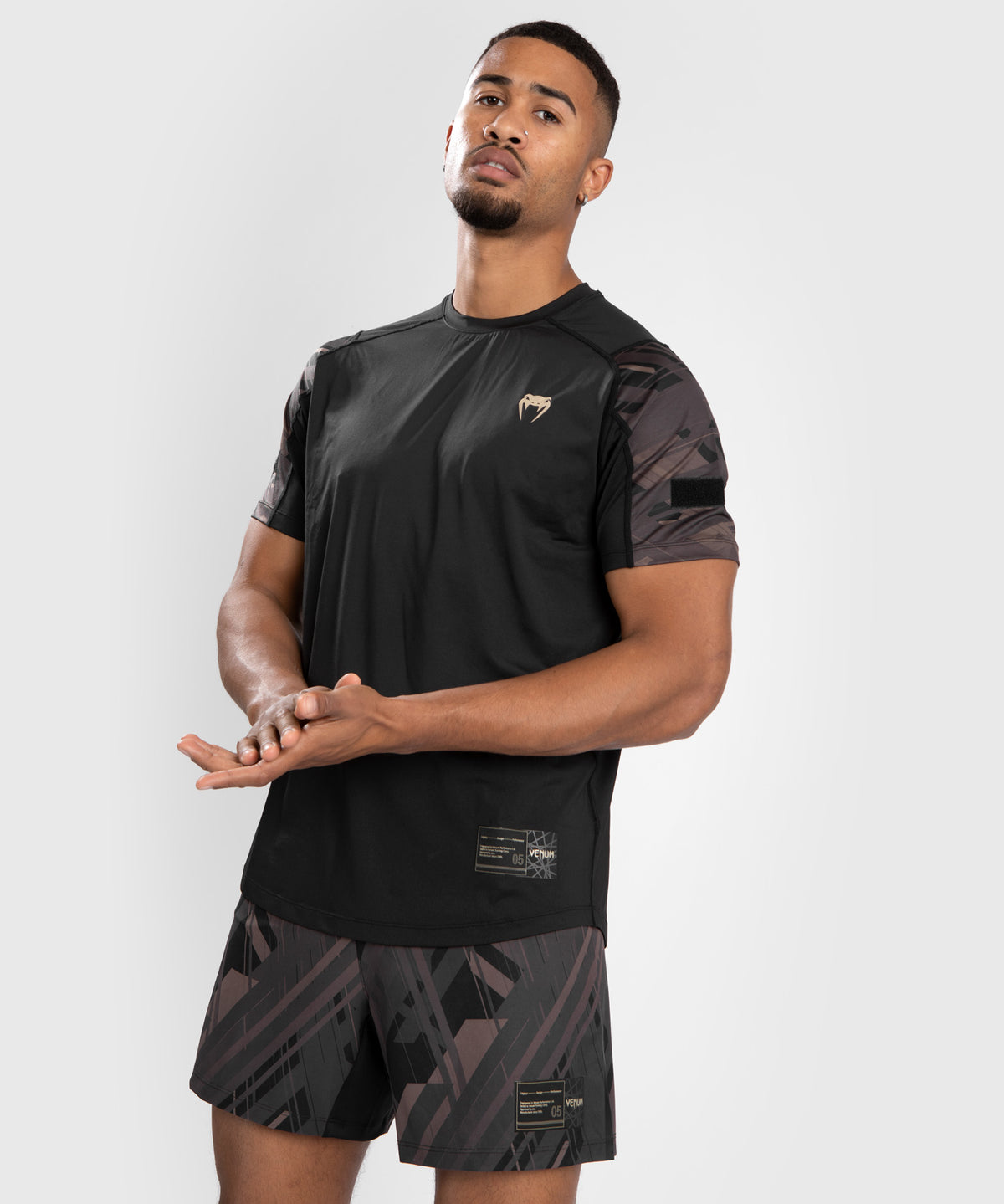 Venum Tecmo 2.0 Dry Tech T-Shirt - Schwarz/Braun