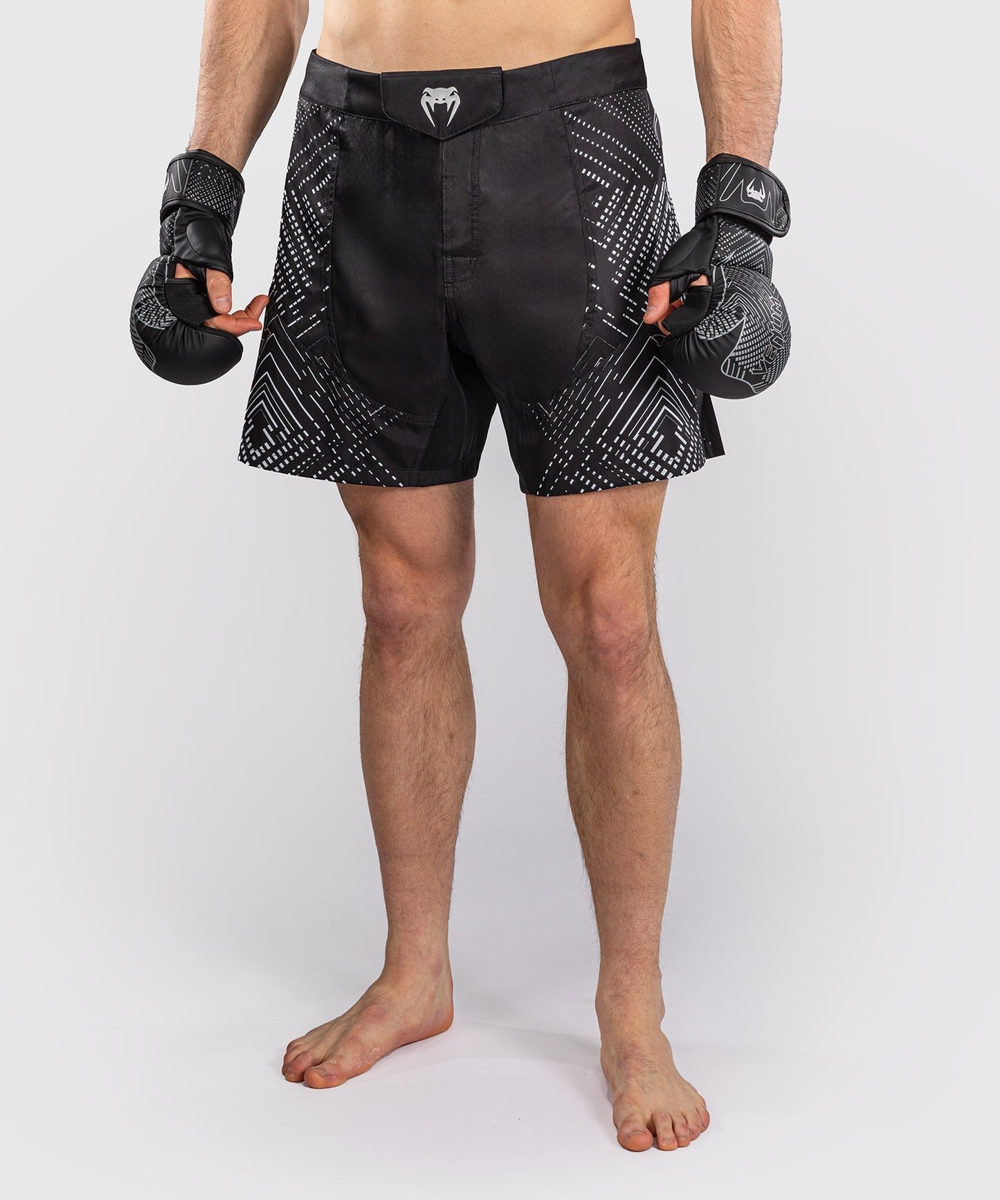 Venum Midnight Fury Fightshorts – Schwarz/Grau/Silber