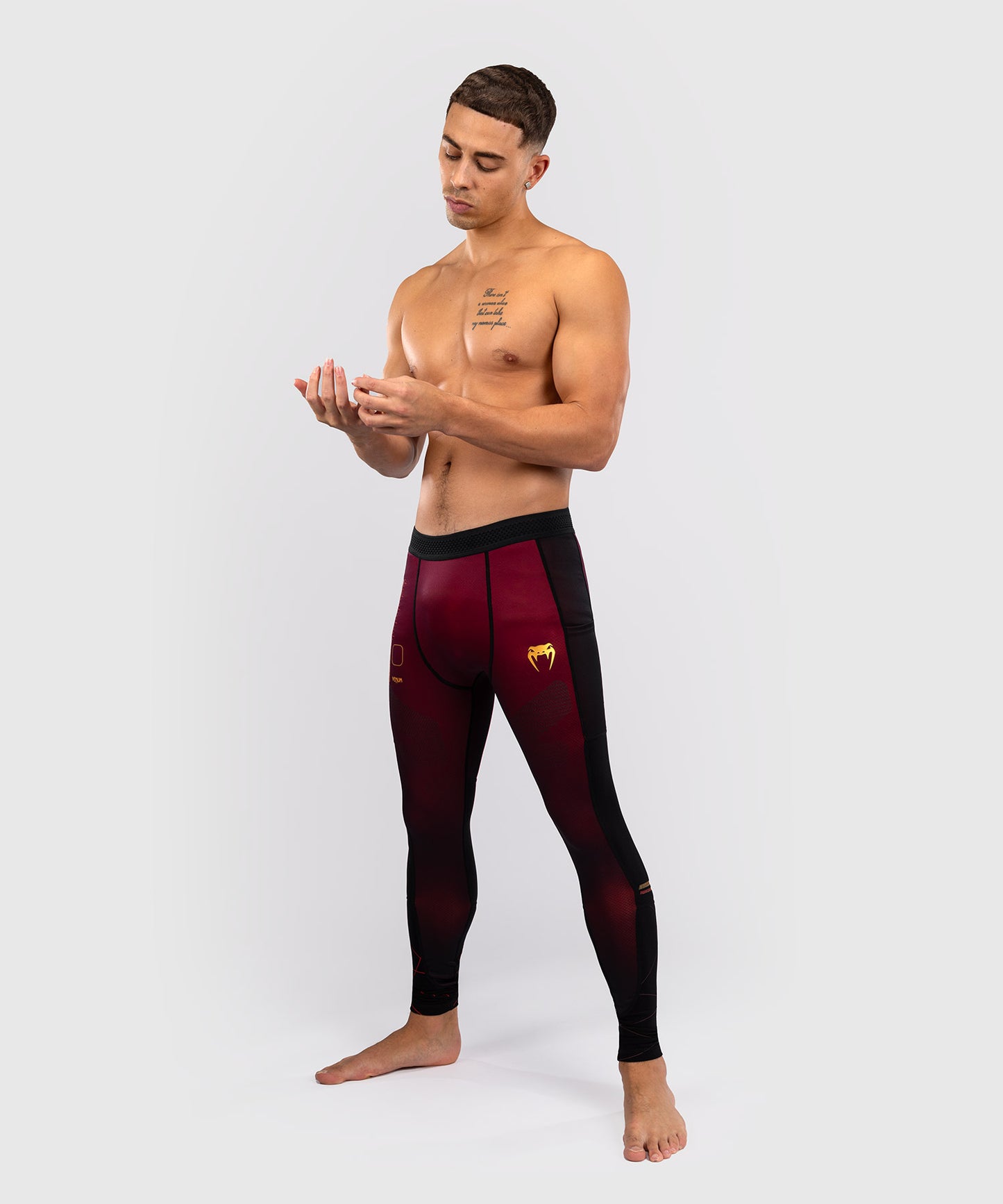 Venum Tactical XT Spats - negro/borgoña/oro