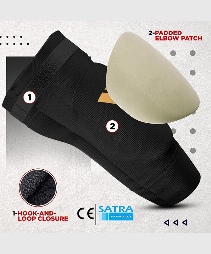 RDX Padded Elbow Pads - Black/Gold