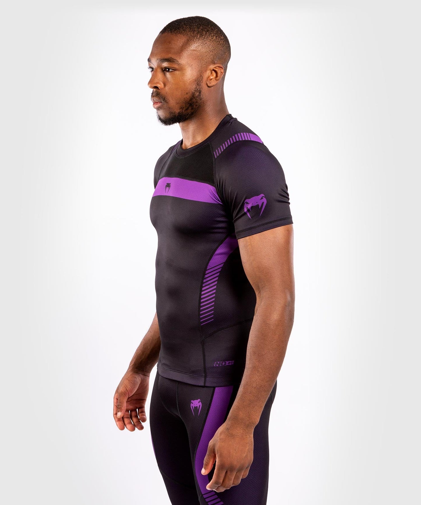 T-shirt de Compression Venum NoGi 3.0 - Manches Courtes - Noir/Violet