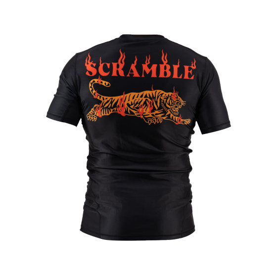 Scramble Burning Tiger Rashguard - Negro
