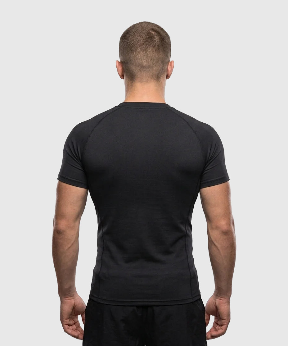 Tyce Skin Kurzarm-Kompressionsshirt - Schwarz