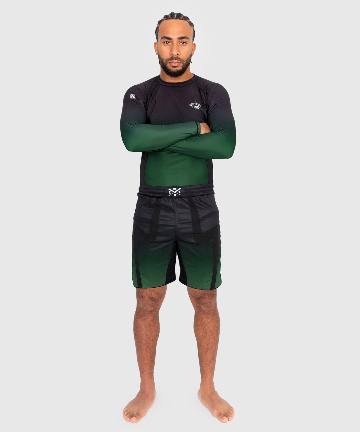 Short de MMA Wicked One Eager Ghost - Noir/Kaki