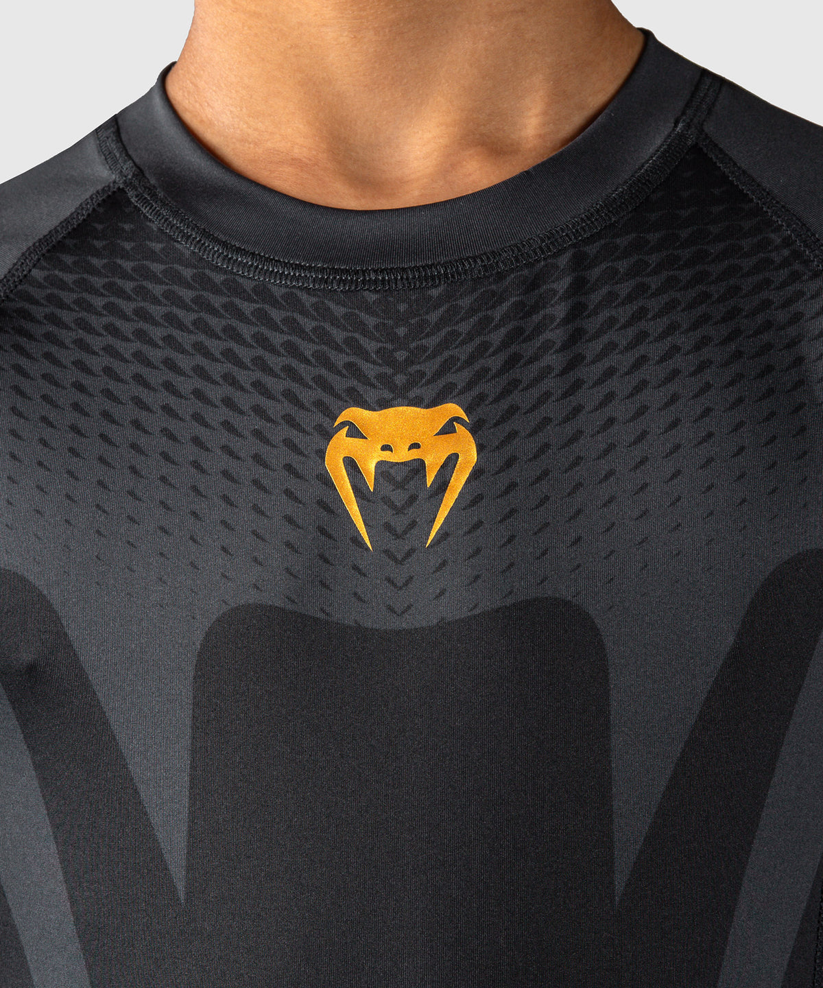 Venum Attack Langarm-Rashguard für Kinder - Schwarz/Gold