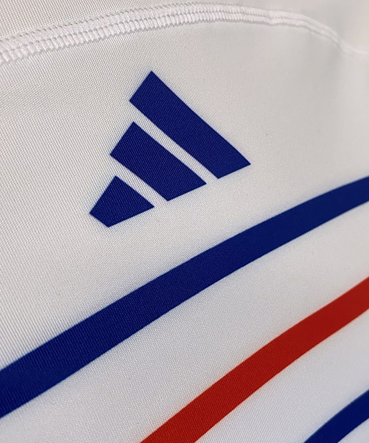 Adidas Kurzarm-Rashguard - Blau/Weiß/Rot