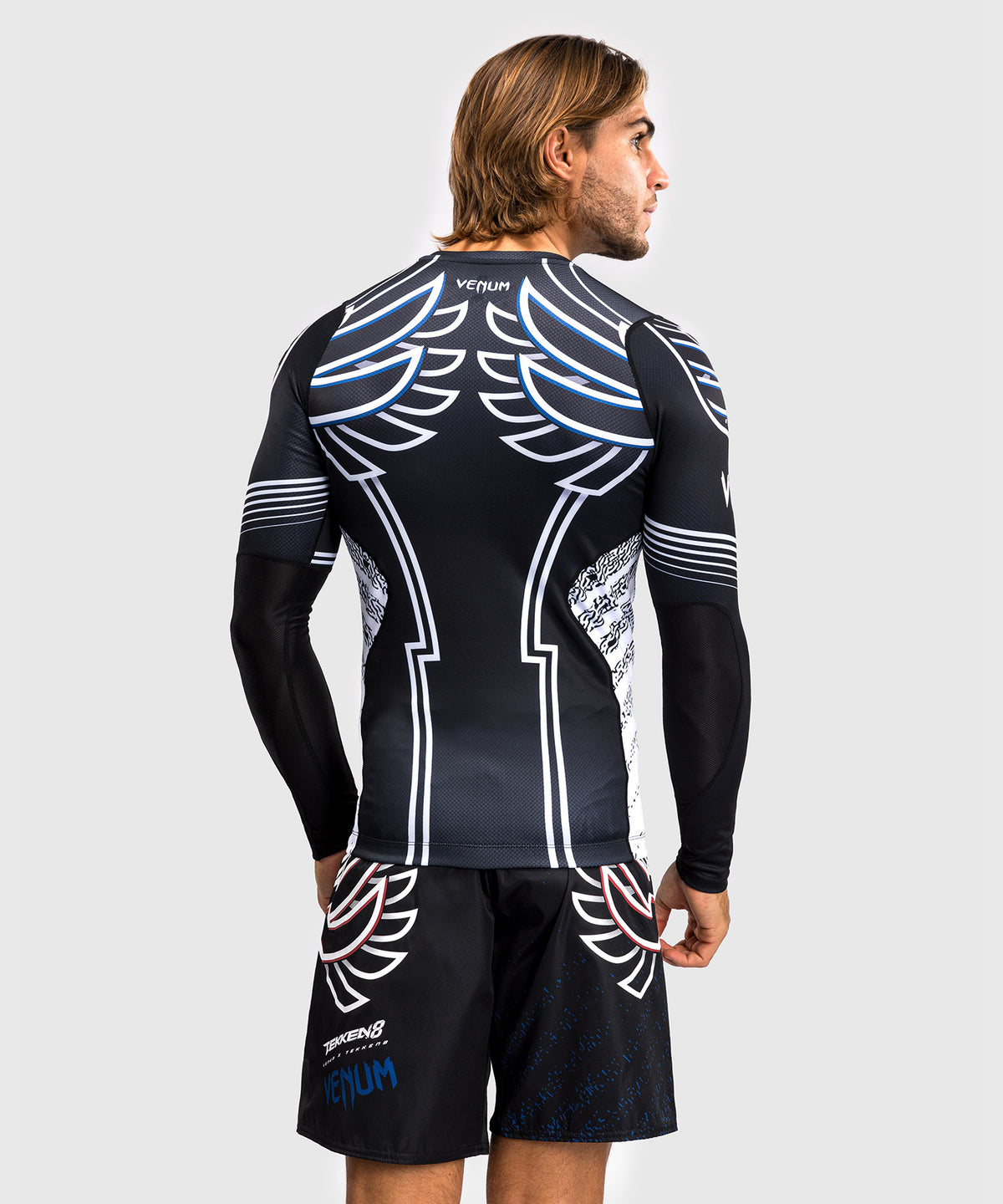 Rashguard Venum x TEKKEN 8 - Jin Kazama - Bleu/Noir/Blanc