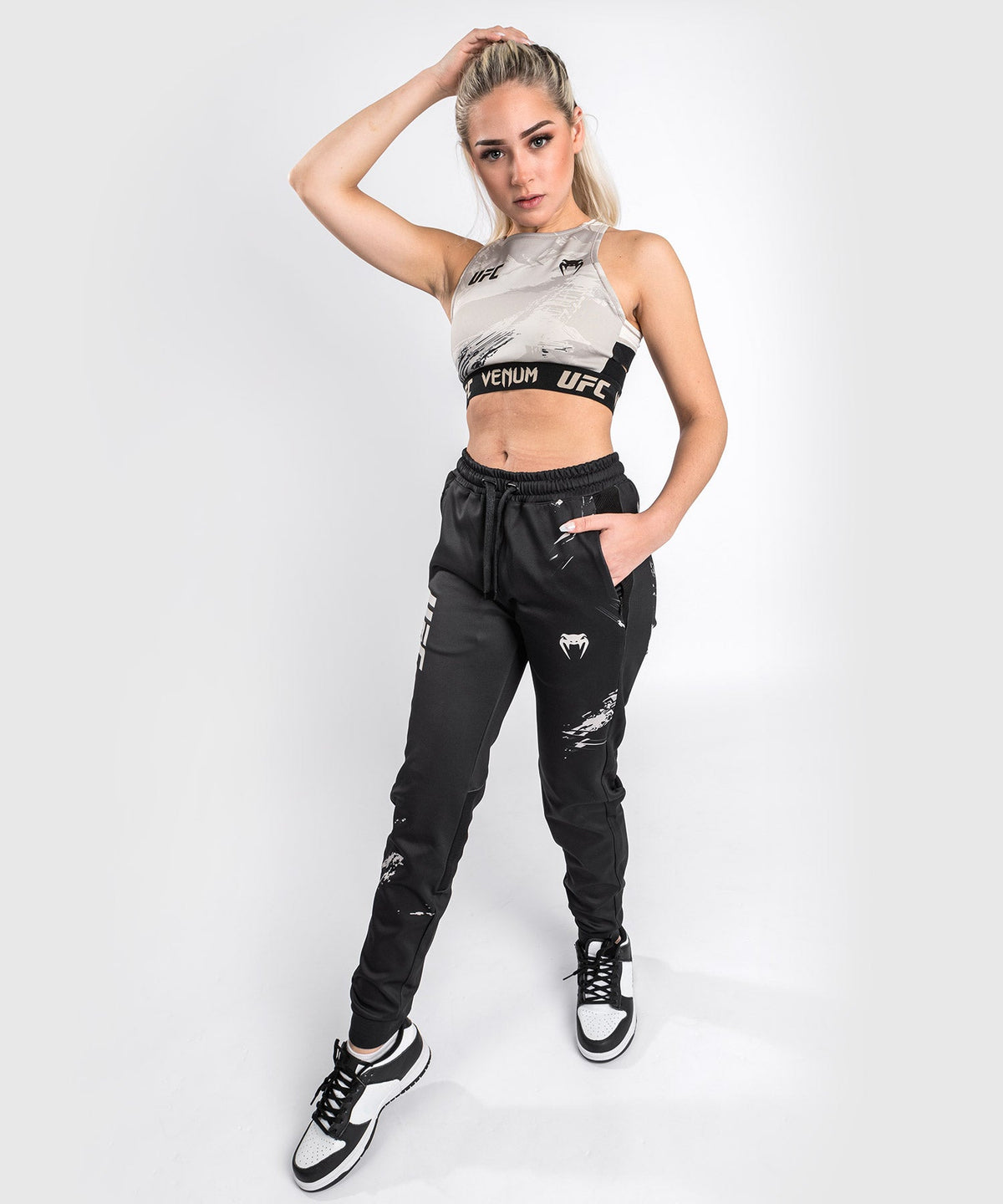 Pantalon de Jogging UFC Venum Authentic Fight Week 2.0 - Pour Femmes - Noir/Sable