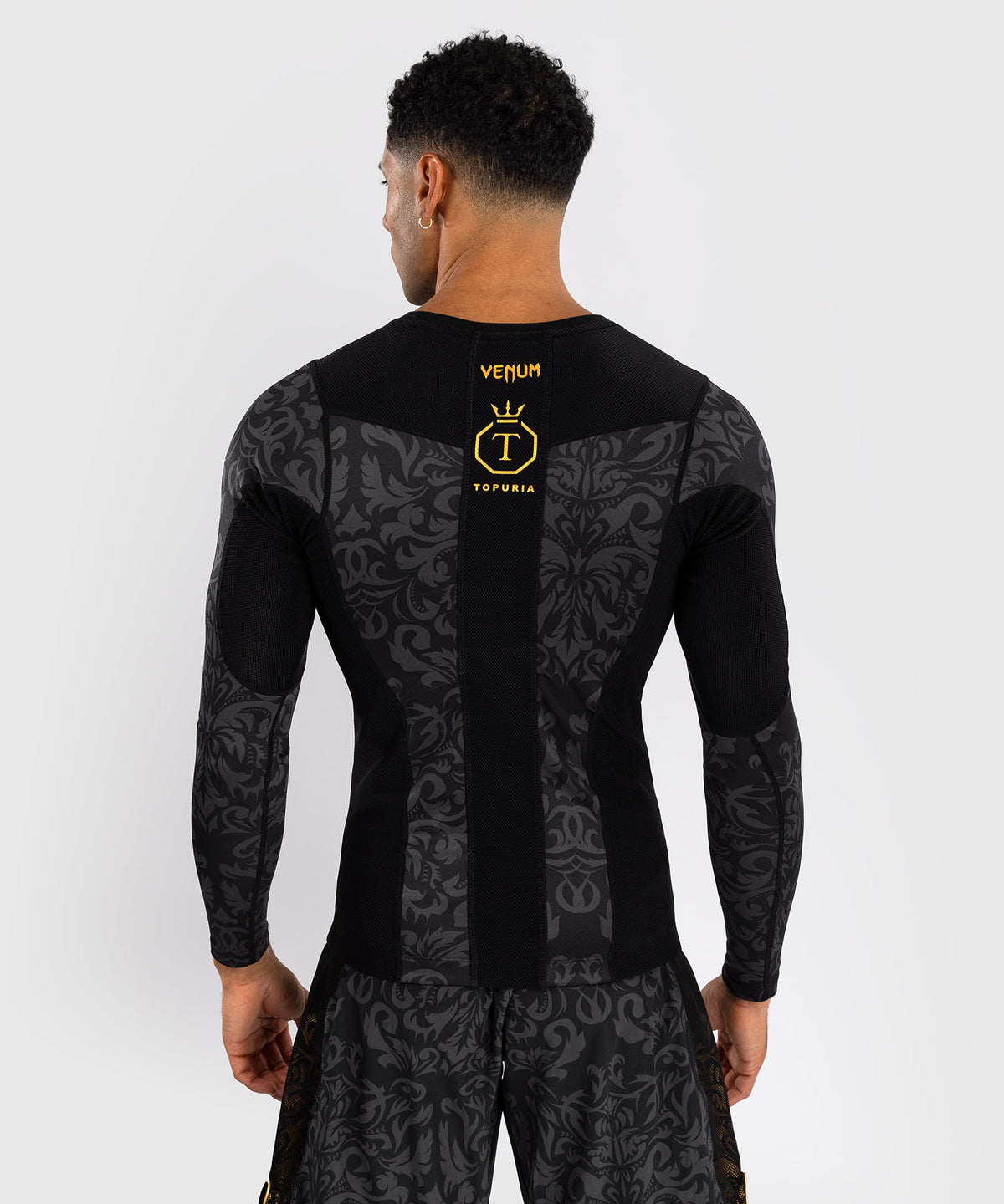 Venum x Topuria Unmatched Edition Langarm Rashguard - Schwarz/Gold