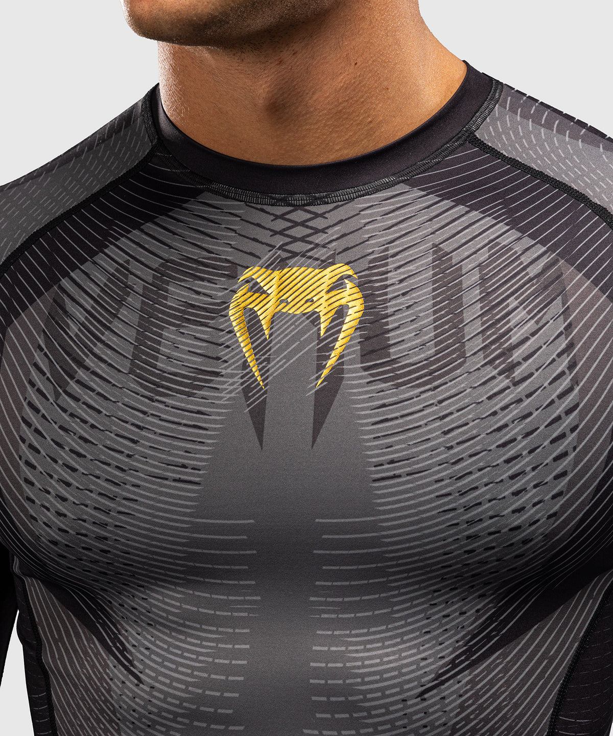 Venum Galactic 3.0 Langarm Rashguard - Schwarz/Gold