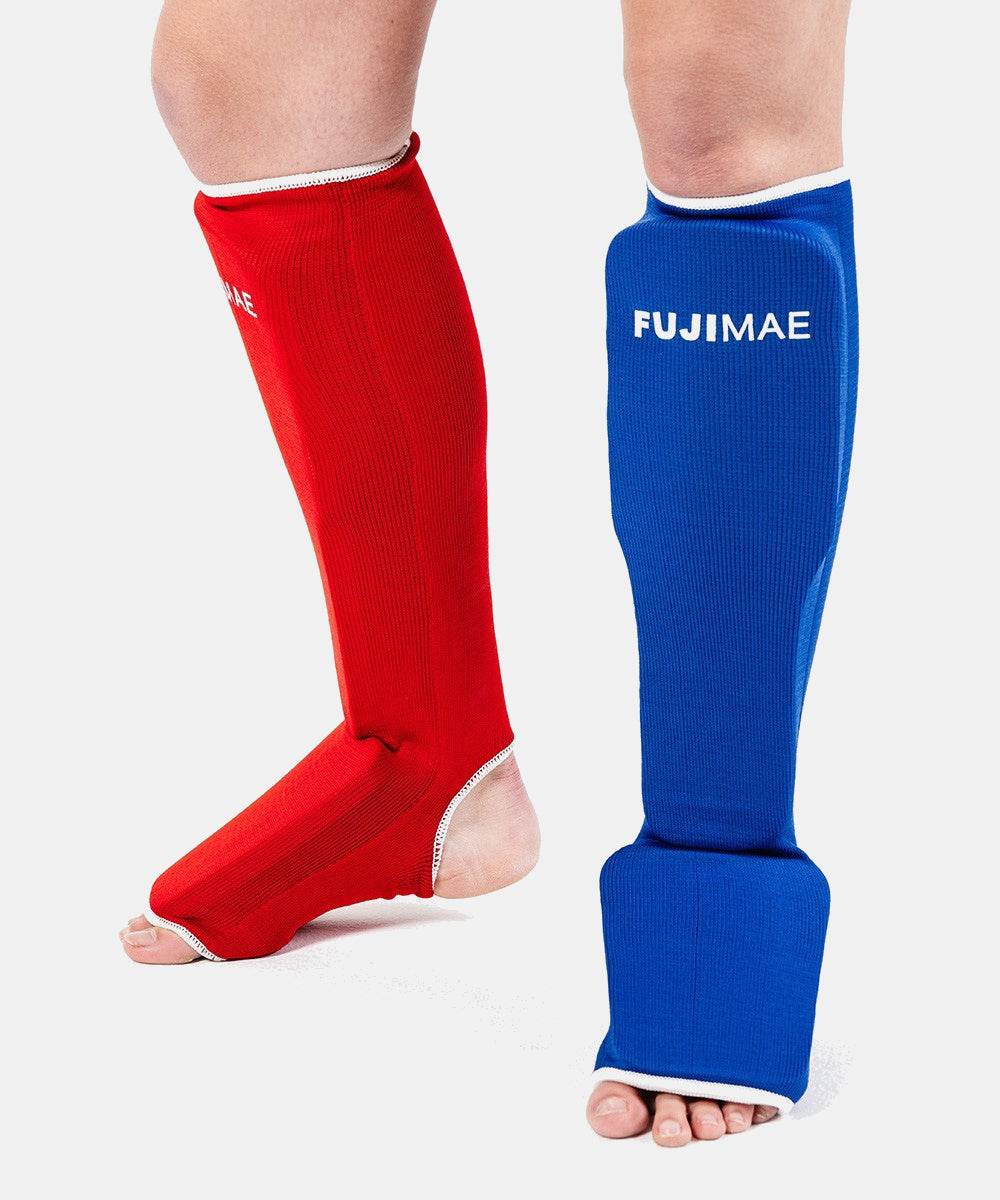 Fujimae Reversible 2.0 Shin and Instep Guards - Blue/Red