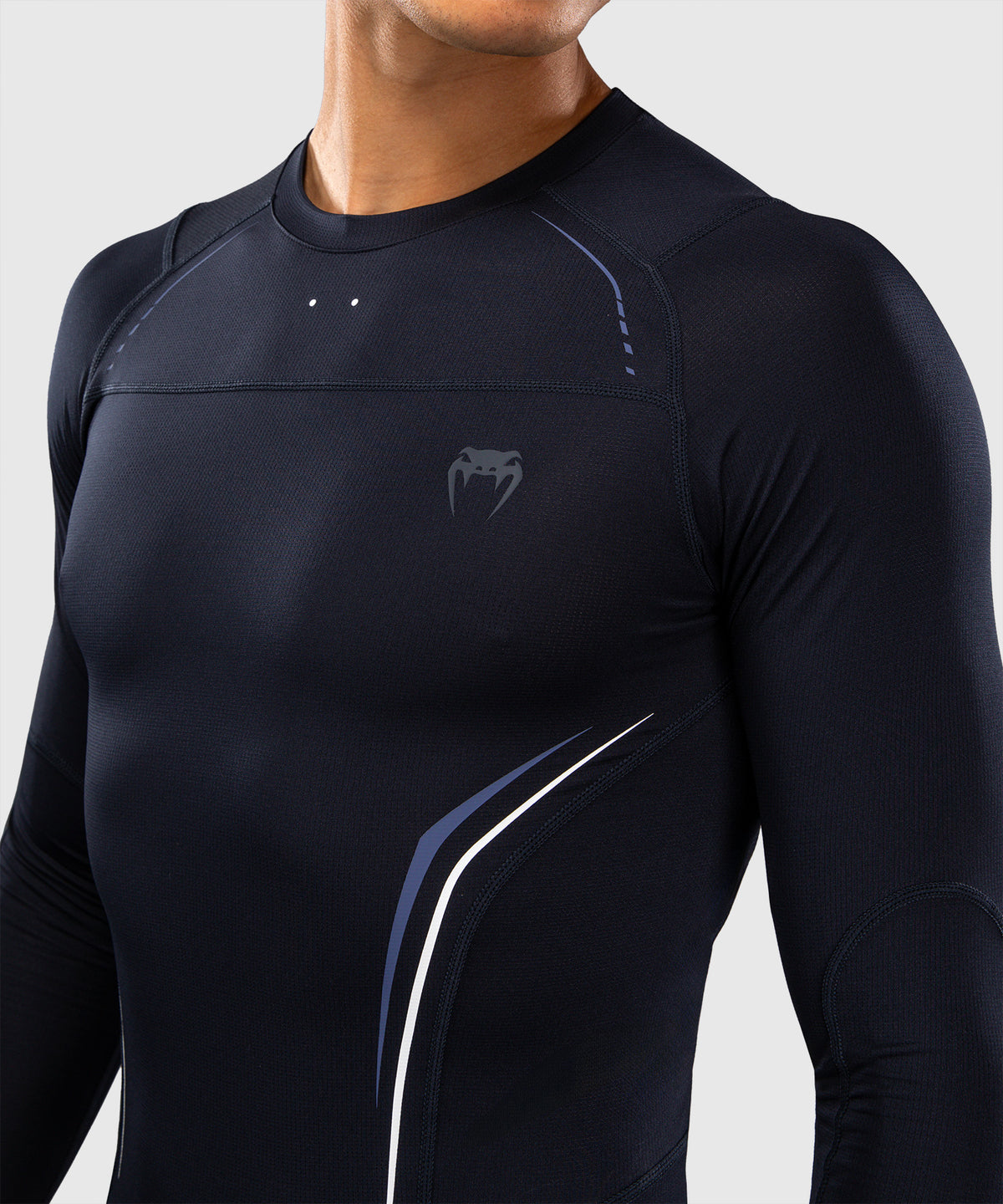 Venum G-Core Rashguard a Maniche Lunghe - Blu Navy/Bianco