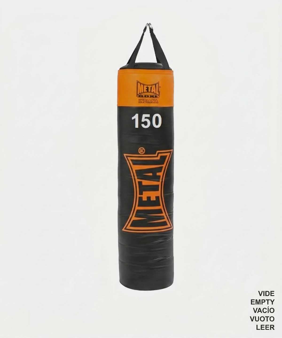 Metal Boxe Indiana Boxsack Leer 150cm – Schwarz/Orange