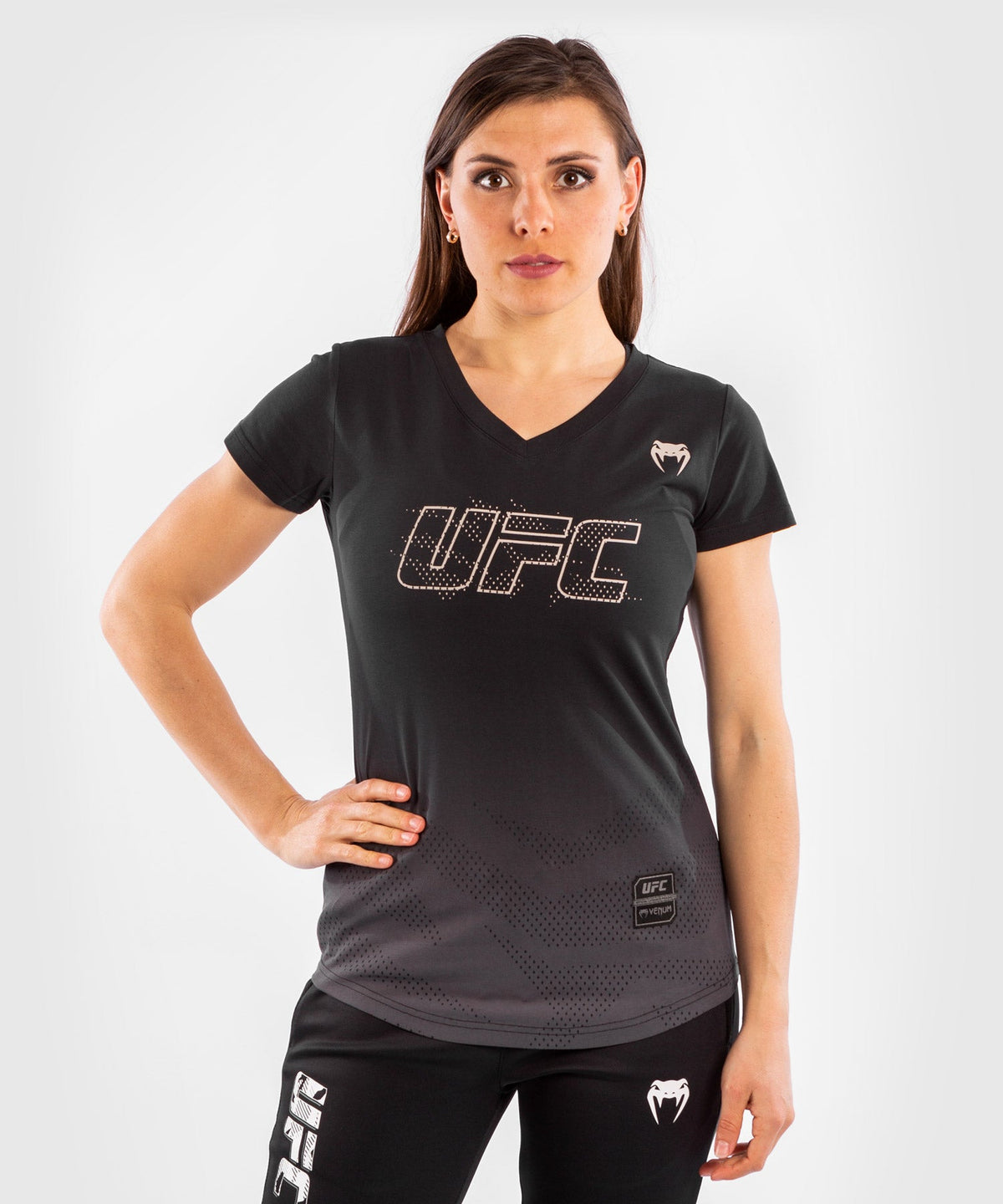 Women's UFC Venum Authentic Fight Week Short Sleeve T-Shirt - Black