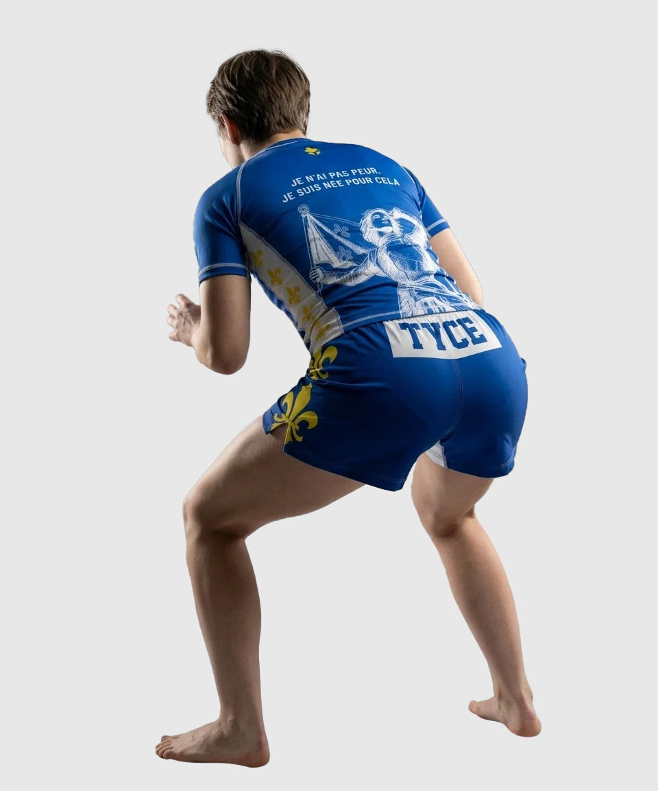 TYCE CULTURE OF WAR Joan of Arc Fight Shorts - Blue