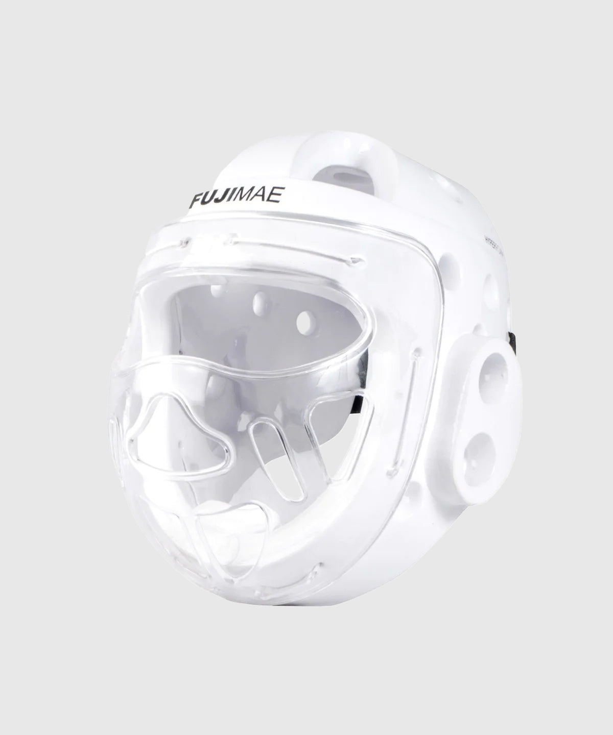 Fujimae WKF Karate Head Guard with Visor - White