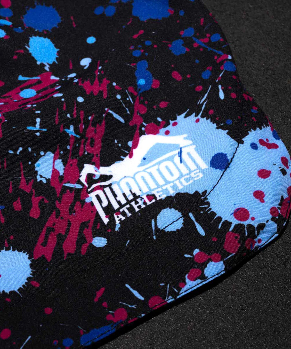 Short de MMA Phantom Athletics Fusion Splatter - Noir/Bleu/Rouge