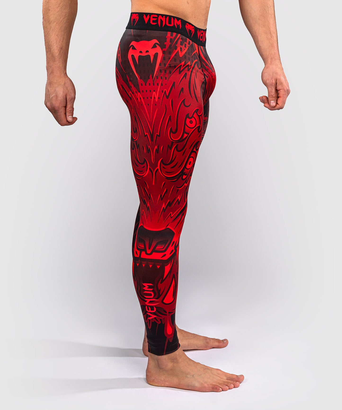 Pantalon de compression Venum Wolf Atak – Noir/Rouge