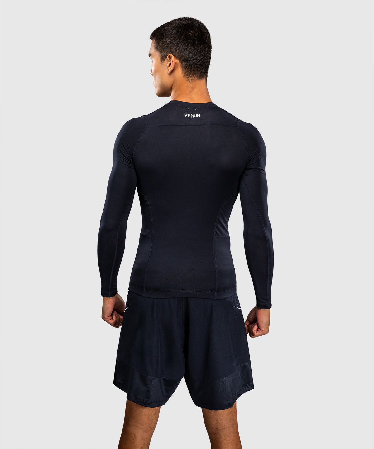 Venum G-Core Rashguard a Maniche Lunghe - Blu Navy/Bianco