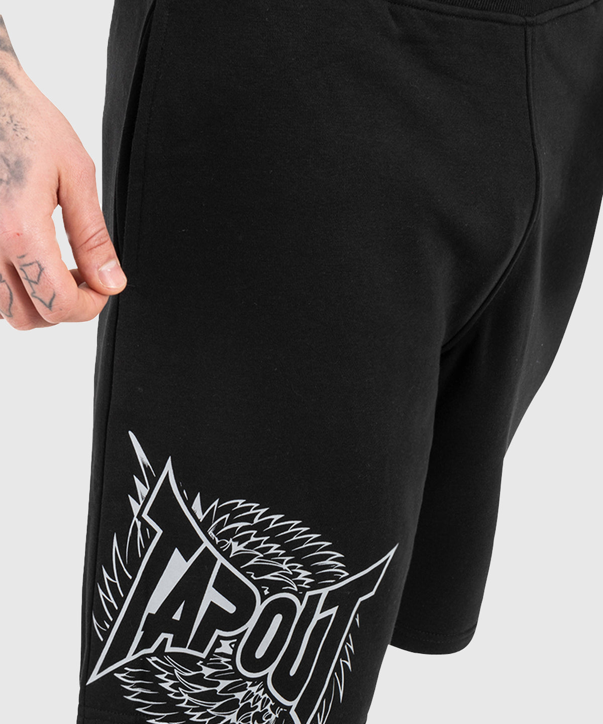 Tapout Spirit Fightshorts - Negro/Gris