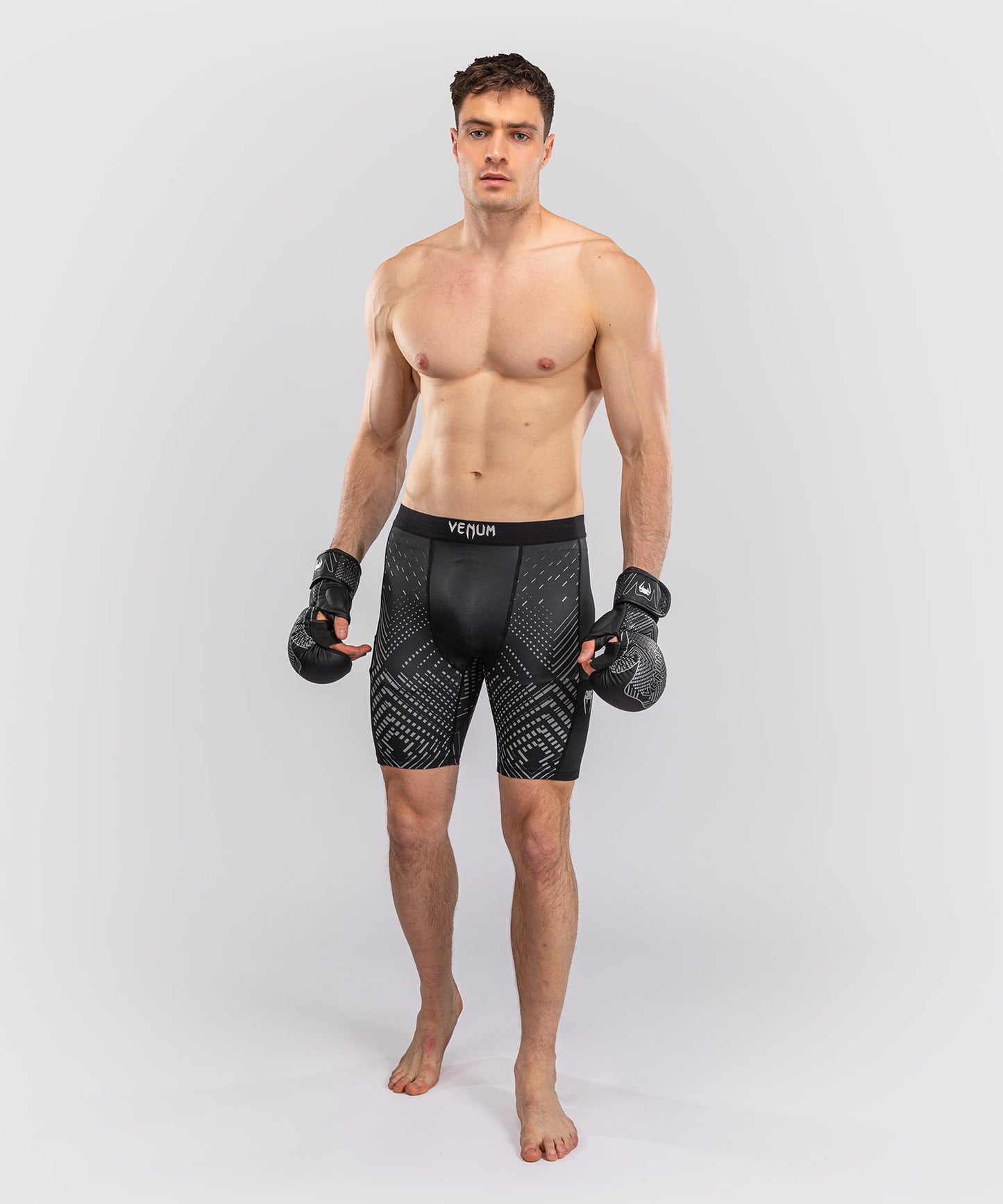 Short de Compression Venum Midnight Fury – Noir/Gris/Argent