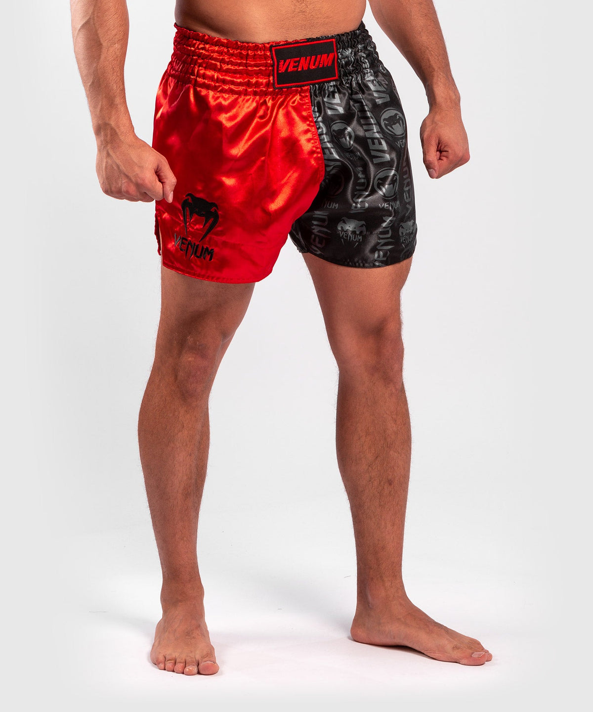 Short de Muay Thai Venum Logos - Noir/Rouge