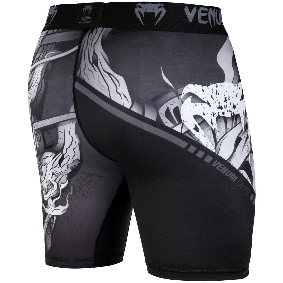Venum Devil Vale Tudo Shorts - White/Black