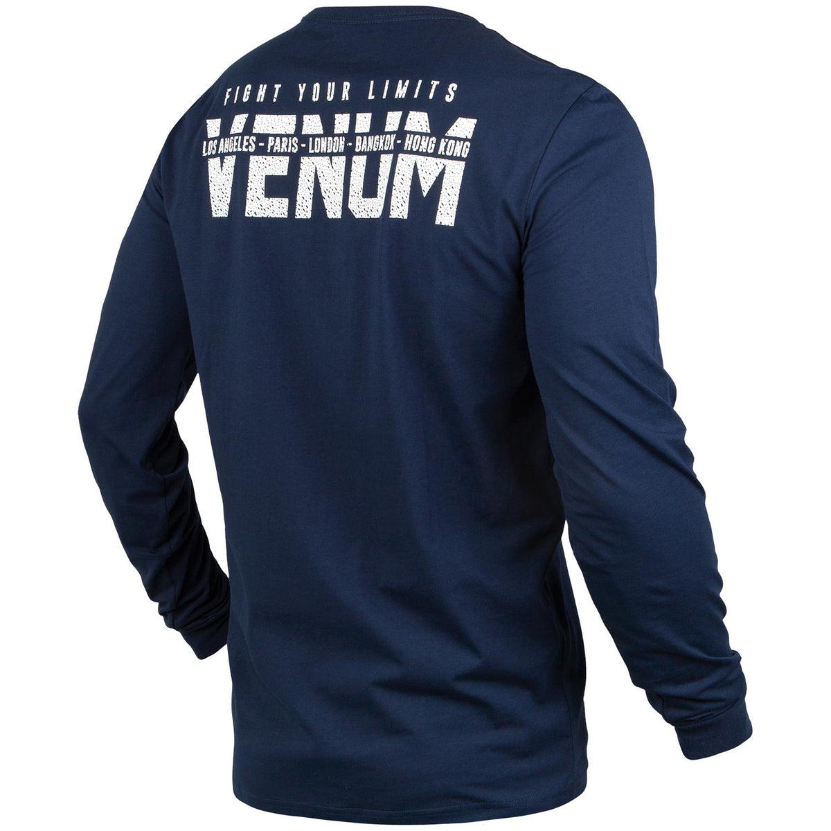 T-shirt Venum Signature - Manches longues - Bleu Marine/Blanc