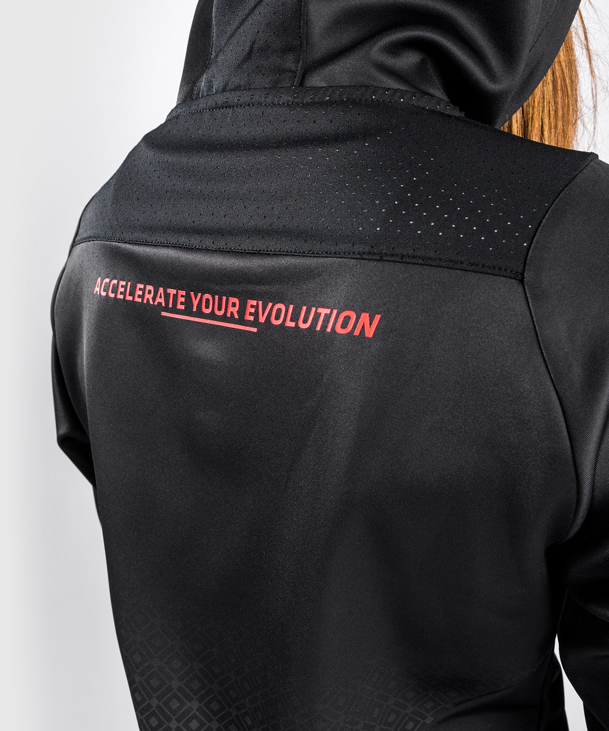 Felpa Con Cappuccio Venum UFC Performance Institute - Per Donna - Nero/Rosso