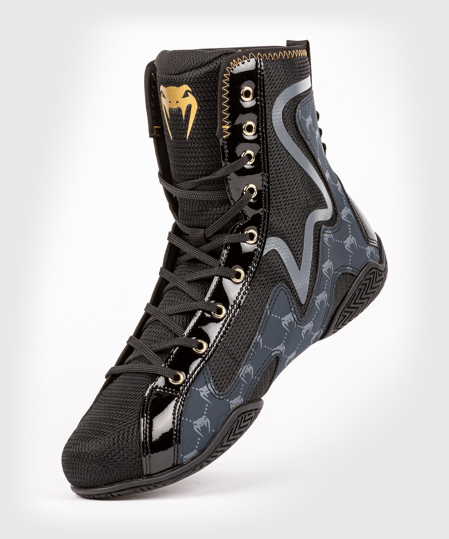 Chaussures de Boxe Venum Elite Evo Monogram - Noir/Bleu Marine